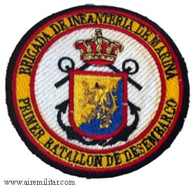 Escudo bordado Infantería \"Primer Batallón de desmbarco\"